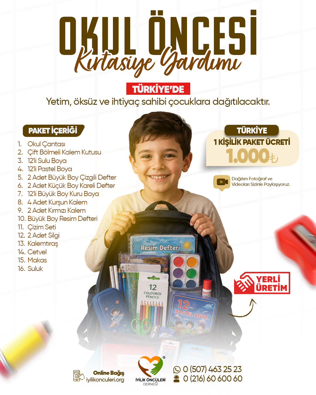 Türkiye Okul Öncesi Kırtasiye Yardımı